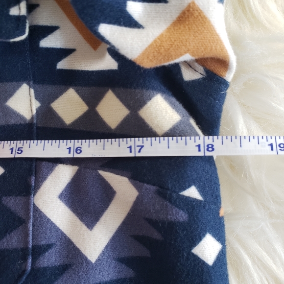 NWT L.L.Bean Signature Chamois Tunic Raven Blue Print Shirt Dress Size S - Picture 13 of 15